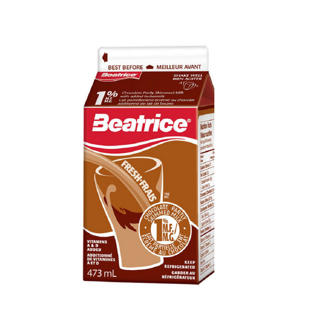 Beatrice Chocolate Milk 1% (473mL)