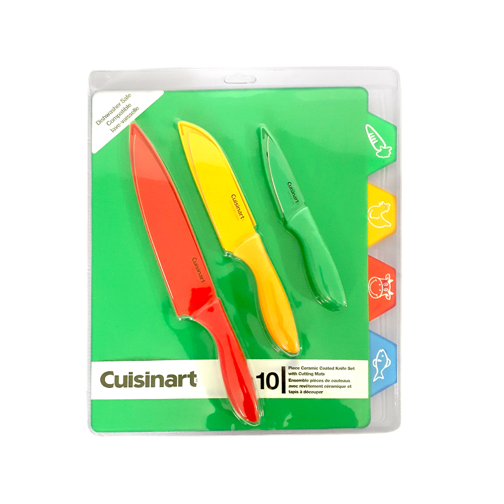 Cuisinart 10 Piece Ceramic Coated Knife Mat Set