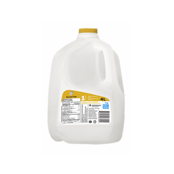 Lucerne 1% Partly Skimmed Milk (4L)
