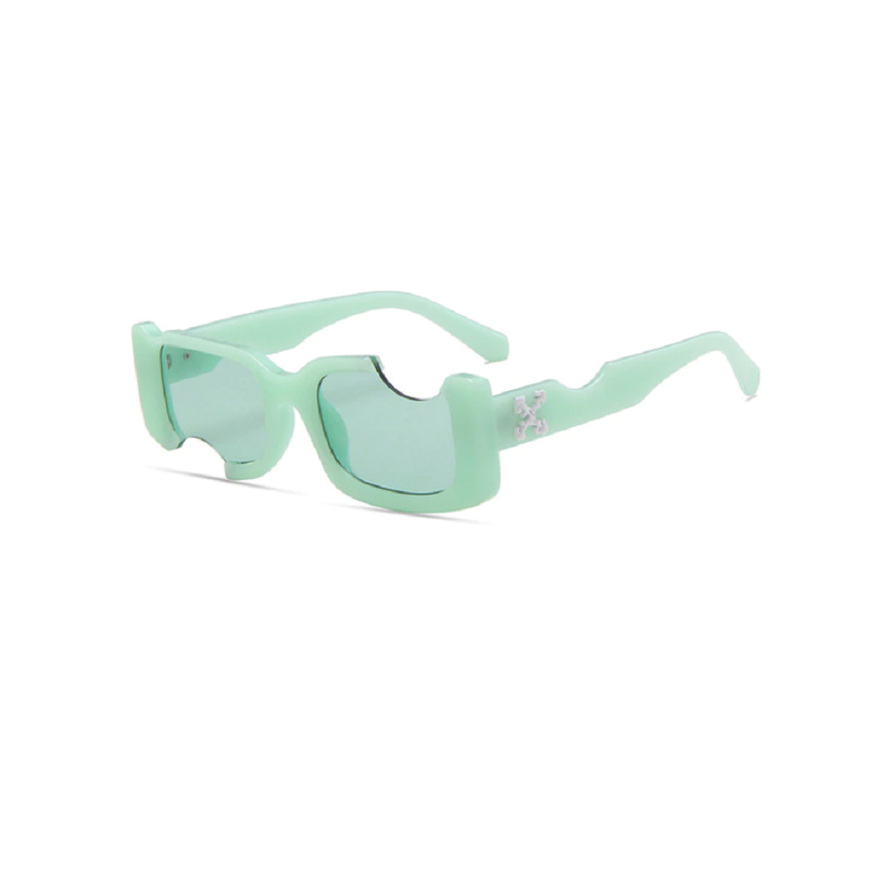 Jelly Green Rectangle Sunglasses