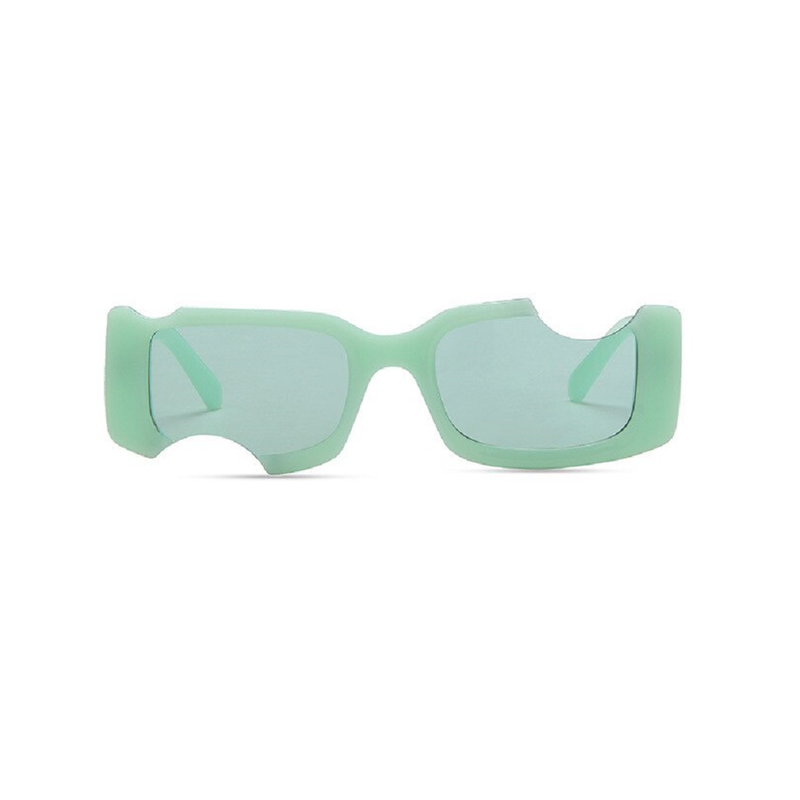 Jelly Green Rectangle Sunglasses