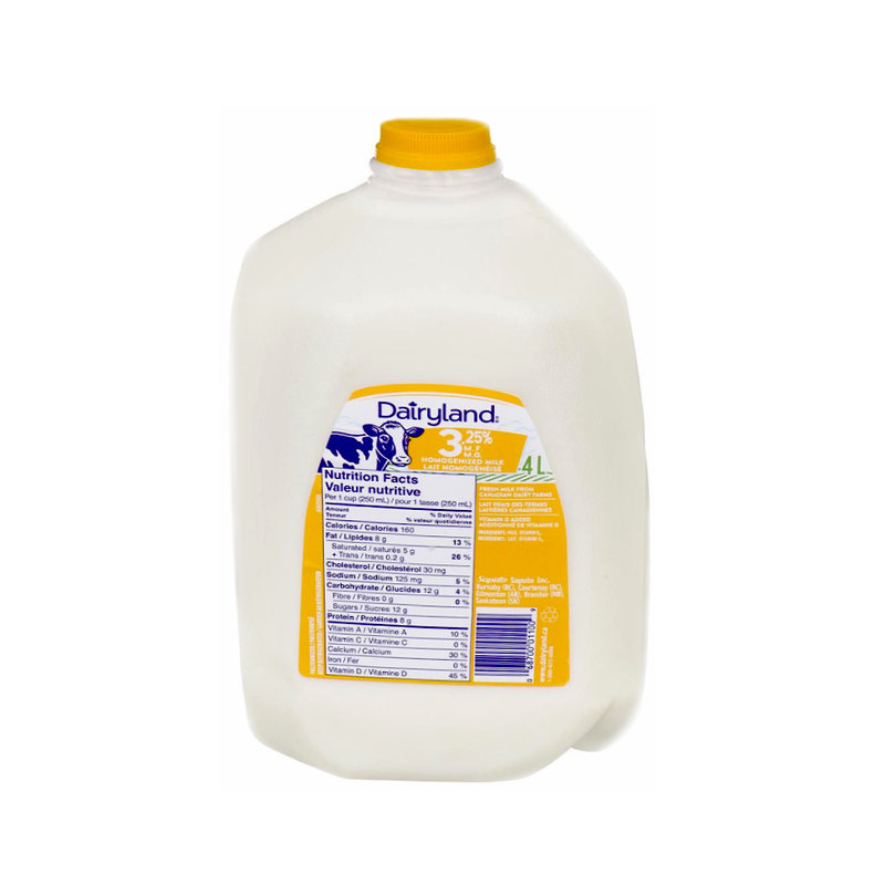 Dairyland 3.25% Homogenized Milk (4L)