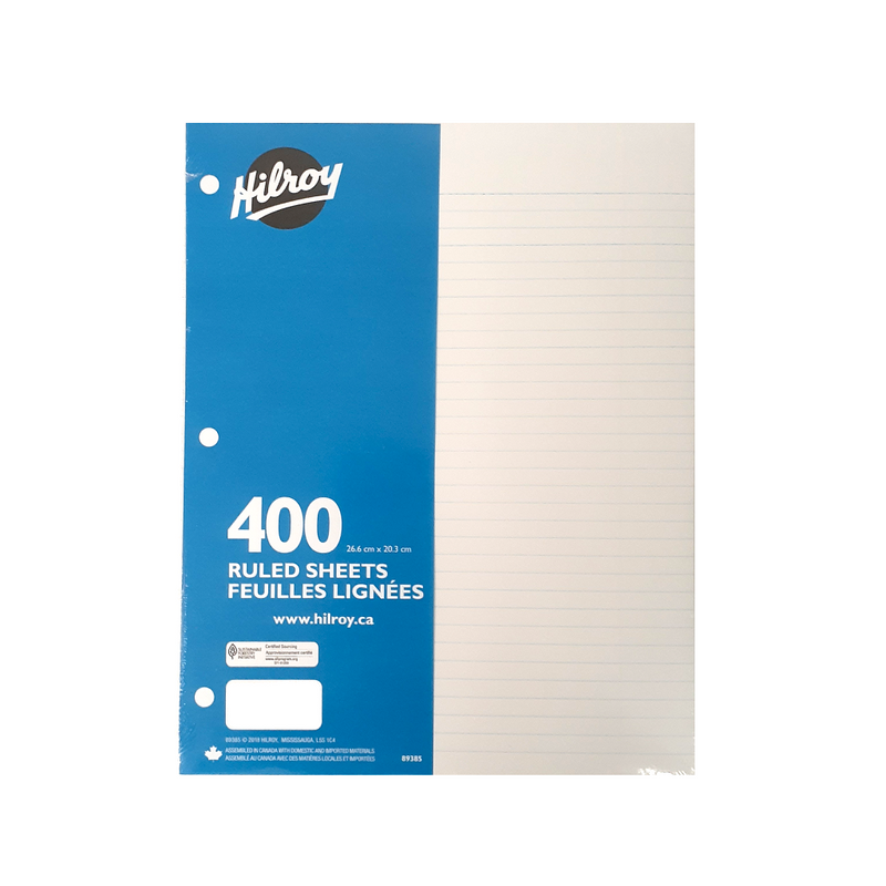 Hilroy 400 Ruled Sheets