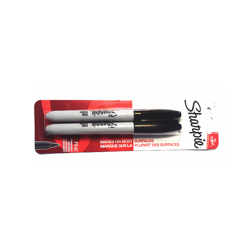 Sharpie Fine Point Permanent Markers, Black, (Pack of 2)