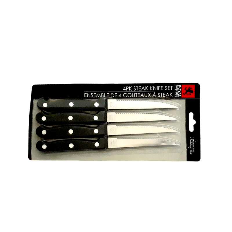 Royal Norfolk Cutlery  4 Pk Steak Knife Set
