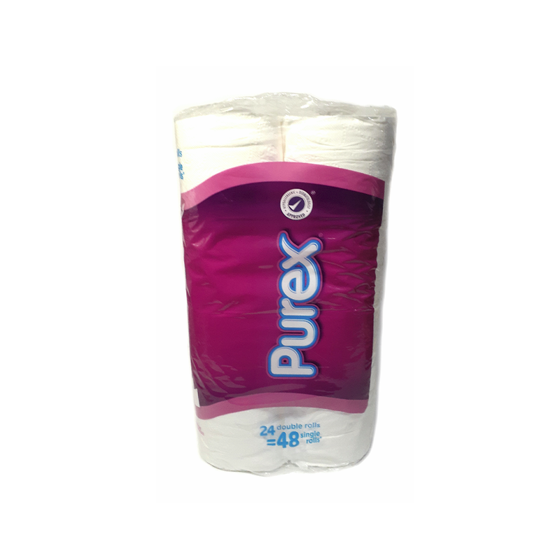 Purex Soft & Thick Toilet Paper, 24 Double Rolls = 48 Single Rolls