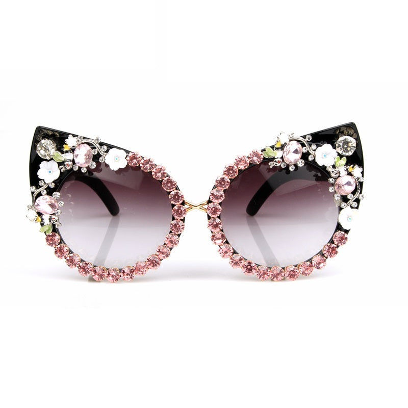 Luxury Floral Cat Eye Sunglasses