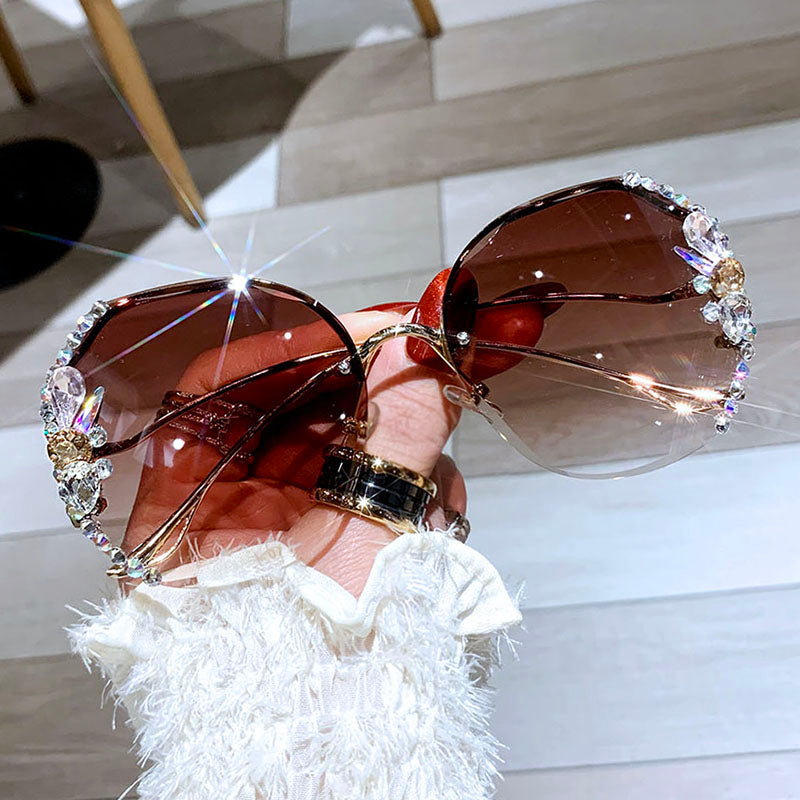 Fashion Luxury Rimless Sunglasses