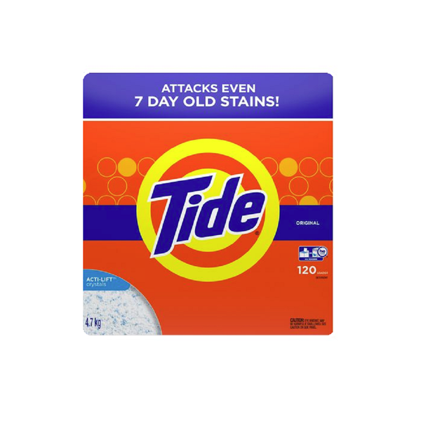 Tide Powder Laundry Detergent, Original, 120 Loads