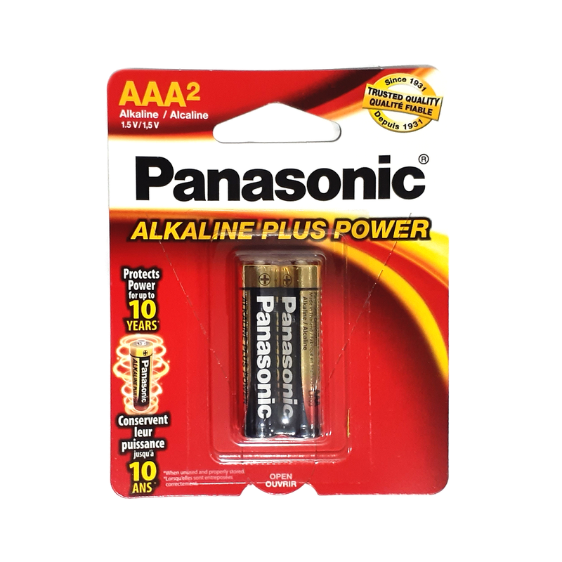 Panasonic Alkaline Plus Power AAA Batteries (Pack of 2)