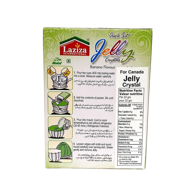 Laziza Banana Flavour Jelly Crystals (85g)