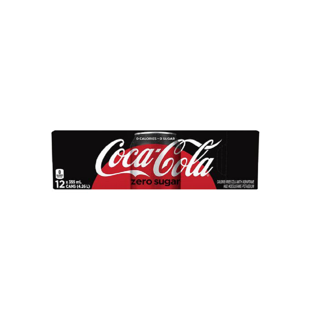Coca-Cola Zero Sugar 355ml Cans (Pack of 12)