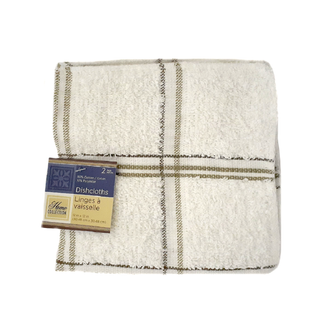 HC Dishcloths 12in x 12in Olive (Pack of 2)