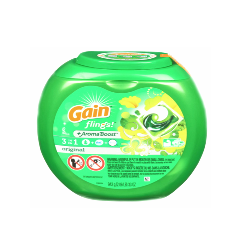 Gain Flings! Aroma Boost Laundry Detergent Pacs, Original (42 Pacs)