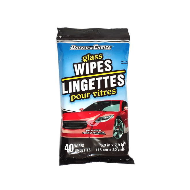 Driver's Choice Glass Wipes (40 wipes)
