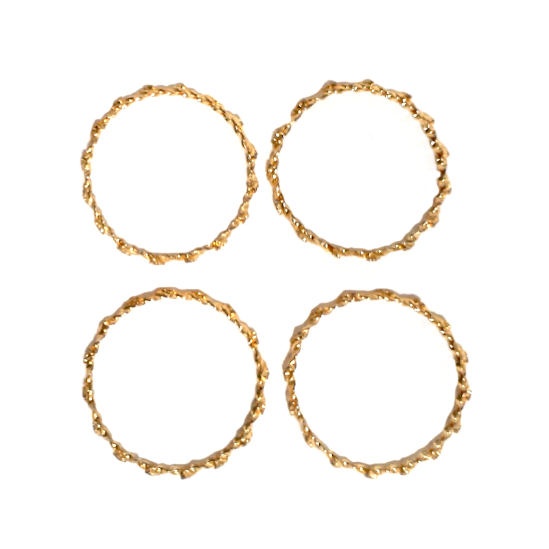 Golden Bangles- 2.5 inch (Set of 4)