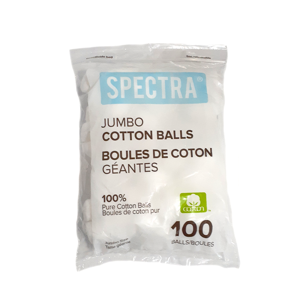 Spectra Jumbo Cotton Balls (Pack of 100)