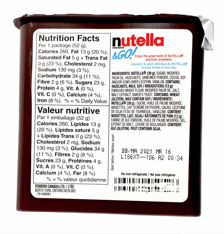 Nutella & Go Breadsticks (52g)