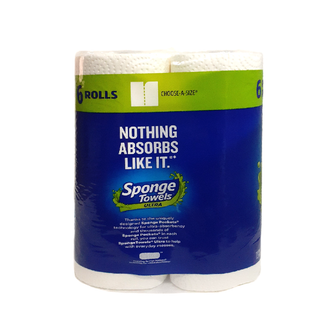 SpongeTowels Ultra Choose A Size Paper Towels (Pack of 6 Rolls)