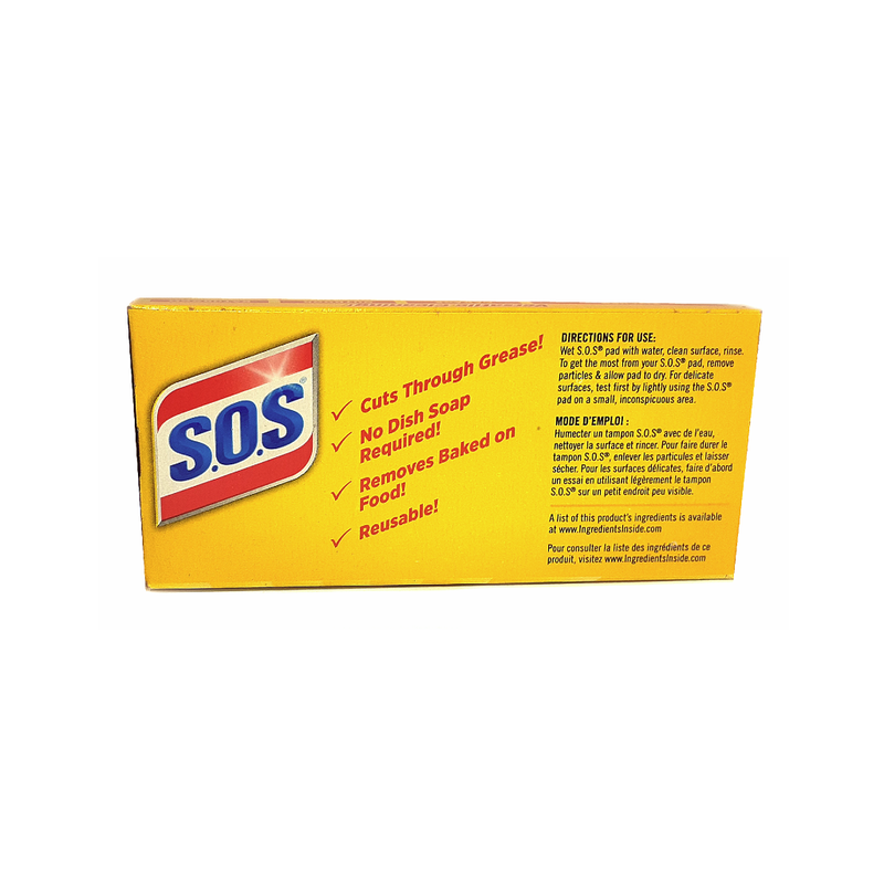 SOS Steel Wool Soap Pads (4 In 1 Pack)