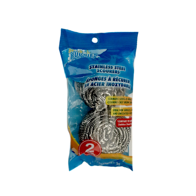 Scrub Buddies Stainless Steel Scourers (Pack of 2)