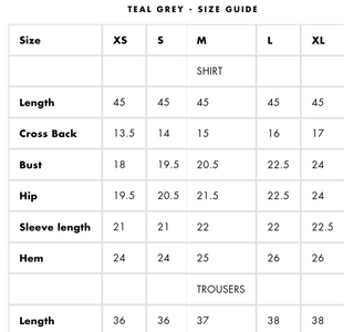 Teal Grey Top & Trouser