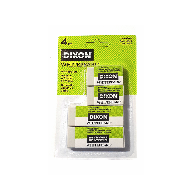 Dixon Whitepearl Vinyl Eraser (4 CT)