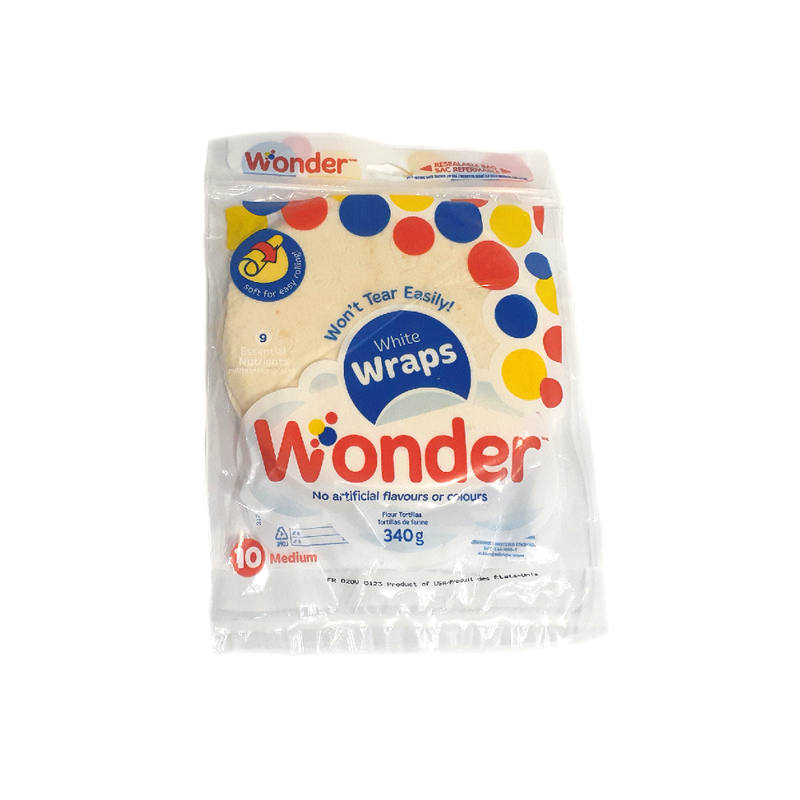Wonder White Wraps, Medium (340 g)