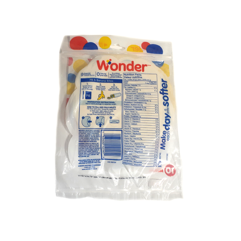 Wonder White Wraps, Medium (340 g)