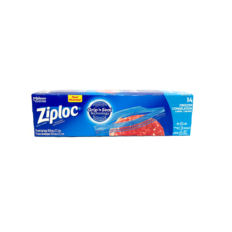 Ziploc Freezer Bags Large, 14 Bags